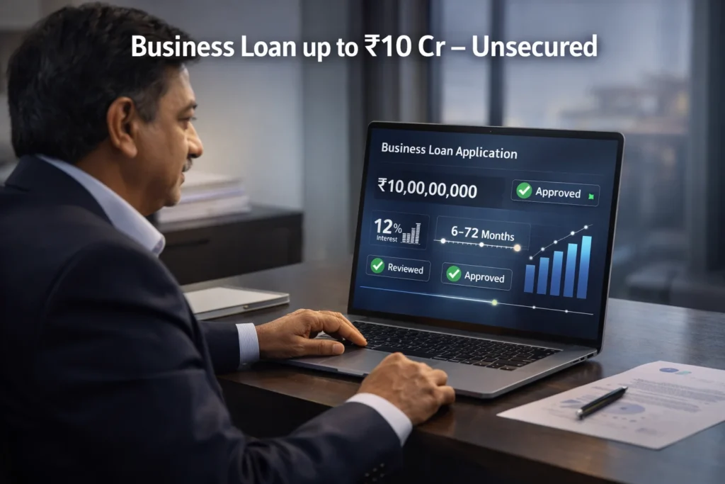 Unsecurred business loan upto 10 cr